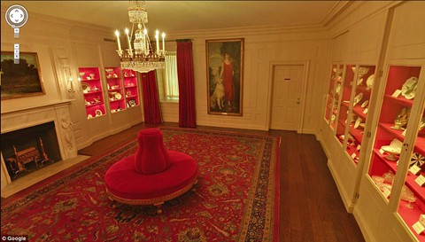 Phòng trưng bày những đồ lưu niệm quý giá của Nhà Trắng.