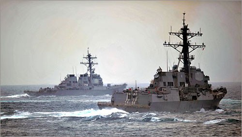 Tàu USS Porter (DDG 78) và USS Nitze (DDG 94) của Hải quân Mỹ (Ảnh: Internet)