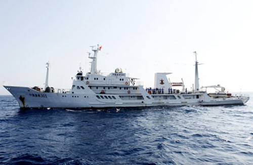 Tàu 301 của Trung Quốc đến khu vực bắt đầu tuần tra chung