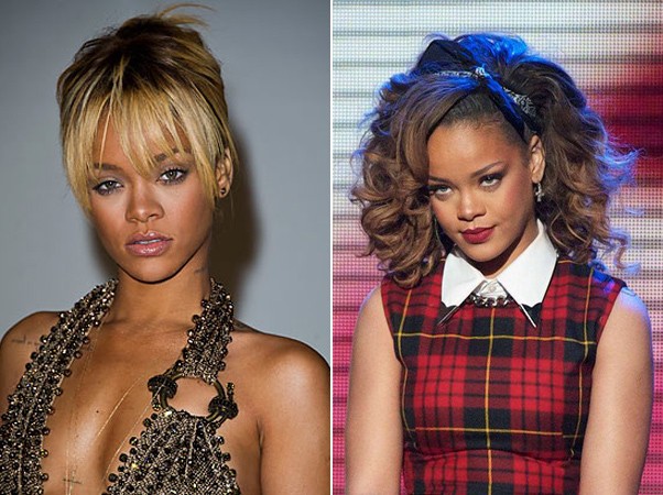 Rihanna trông như trẻ ra 5,7 tuổi. Xem thêm: Không hớ hênh, Sao vẫn "ẵm danh" phản cảm