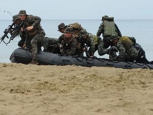 Lính thủy đánh bộ Mỹ diễn tập. Ảnh minh họa. (Nguồn: AFP/TTXVN)