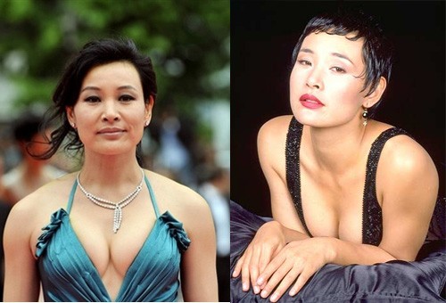 Ngôi sao sinh năm 1961 Trần Xung cũng nhiều lần "đốt mắt" với khe ngực sexy. Xem thêm: Hài hước: bị "đuổi", Dương Mịch vẫn "đứng lỳ" trên thảm đỏ
