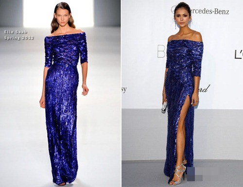 Một chiếc váy sequin đẹp long lanh nữa của Elie Saab được thể hiện bởi người mẫu Nina Dobrev Xem thêm: Sao Hoa ngữ: Hành trình 10 năm "lột xác" trên thảm đỏ Cannes