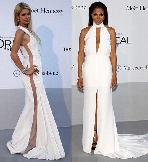 Paris Hilton và Janet Jackson cùng 'diện' váy xẻ cao màu trắng Xem thêm: Sao Hoa ngữ: Hành trình 10 năm "lột xác" trên thảm đỏ Cannes