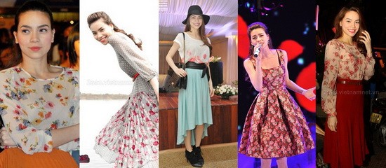 Được xem như “icon fashion” của showbiz Việt, dạo gần đây Hà Hồ rất hay xuất hiện cùng những bộ trang phục họa tiết hoa. Vẻ đẹp mặn mà của “gái một con” khiến không ít người phải xao lòng. Xem thêm:Showbiz Việt mướt xanh váy áo "hương mùa hạ"