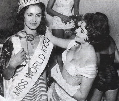 Hoa hậu thế giới 1955 Susana Djuim với gương mặt phúc hậu. Xem thêm:"Ngây ngất" với vẻ đẹp ứng viên Hoa hậu Hàn Quốc 2012