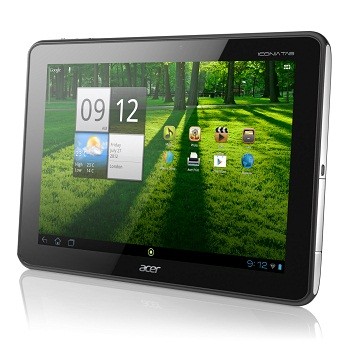 Acer Iconia Tab A700 (3,5 điểm): Đây là chiếc máy tính bảng Andoird màn hình 10 inch nằm trong phân khúc tầm trung với màn hình trên mức trung bình nhưng lại tụt hậu so với các máy tính bảng khác có màn hình độ phân giải cao. Thiết bị có giá 449 USD cho bản 32GB.