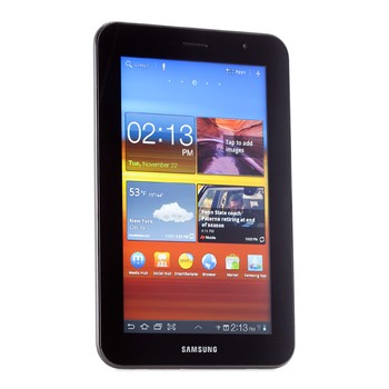 Samsung Galaxy Tab 7.0 Plus (3,5 điểm): Mỏng, lịch lãm và chú trọng các tính năng giải trí, Galaxy Tab 7.0 Plus là máy tính bảng chạy hệ điều hành Android Honeycomb tốt. Thiết bị có giá 399 USD cho bản 16GB và 499 USD cho bản 32GB.