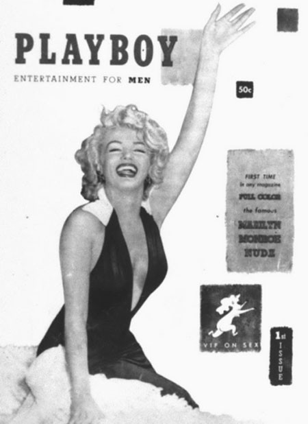 Marilyn Monroe trên trang bìa tạp chí Playboy số ra đầu tiên năm 1953.