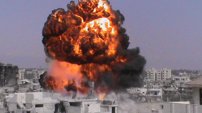 Một vụ nổ lớn ở Homs hôm 22/7 tại nơi xảy ra giao tranh giữa lực lượng quân chính phủ và phe nổi dậy