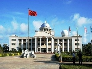 Tòa nhà mà Trung Quốc xây dựng trái phép trên đảo Phú Lâm, thuộc huyện đảo Hoàng Sa, thuộc quyền quản lý của thành phố Đà Nẵng, Việt Nam.