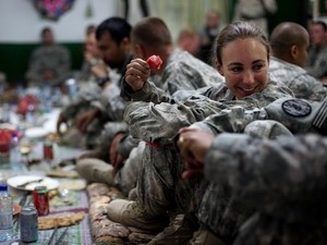 Lính Mỹ tại căn cứ ở thành phố Kandahar, Afghanistan. (Nguồn: AFP/TTXVN)