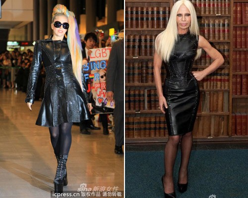 Lady Gaga và nhà thiết kế Donatella Versace.