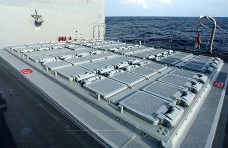 Hệ thống VLS Mk41 trên tuần dương hạm USS San Jacinto.