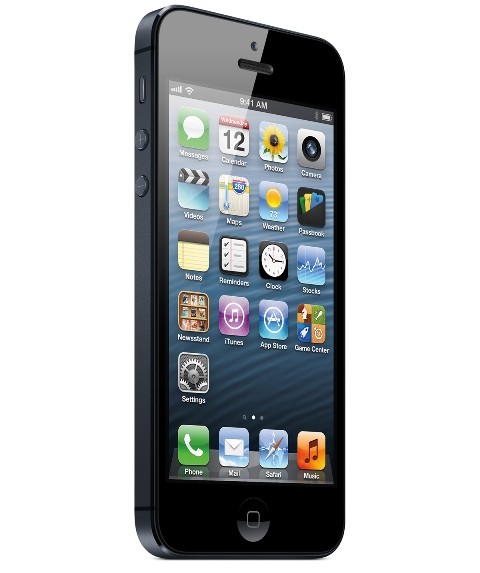 Nhìn mặt trước, iPhone 5 không khác "người tiền nhiệm" 4 và 4S về thiết kế, ngoại trừ màn hình có kích thước màn hình được tăng từ 3,5 lên 4 inches nhưng chỉ dài hơn chứ chiều rộng không đổi.