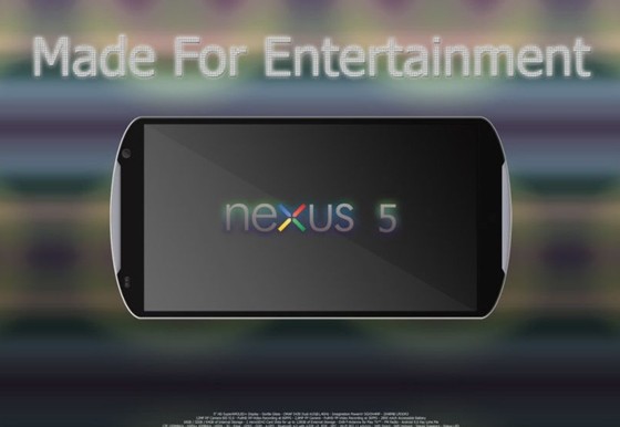Google Nexus Phone 5: Đến từ diễn đàn Deviantart, ý tưởng Nexus Phone 5 tích hợp màn hình cảm ứng HD Super AMOLED rộng 5 inch với lớp kính cường lực Gorilla Glass 2.