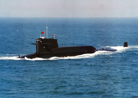 Tàu ngầm hạt nhân mang tên lửa đạn đạo Type 092 của Trung Quốc.