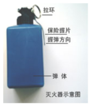 Lựu đạn dập lửa cầm tay, được sử dụng khi cần dập lửa thật nhanh trong phòng kín.