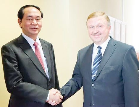 Bộ trưởng Trần Đại Quang chào xã giao Thủ tướng Cộng hòa Belarus ảnh 3