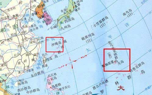 Căn cứ quân sự Okinawa nằm ở chuỗi đảo thứ nhất, còn căn cứ Guam nằm ở chuỗi đảo thứ hai
