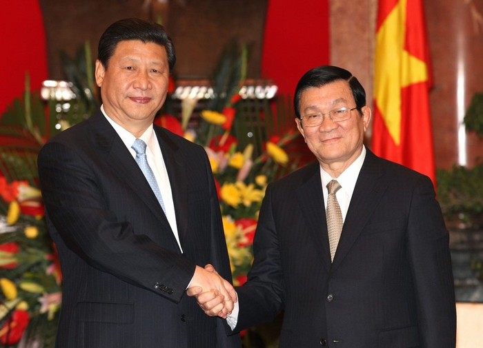 Chủ tịch nước Trương Tấn Sang hội kiến với Phó Chủ tịch nước Trung Quốc Tập Cận Bình