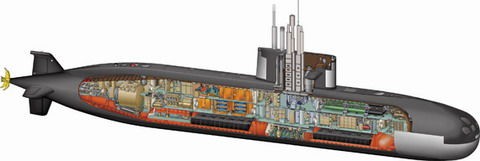 Kết cấu tàu ngầm thông thường lớp Amur-1650 kiểu mới của Nga