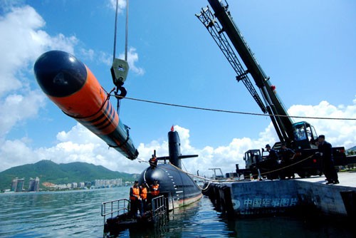 Tàu ngầm Hạm đội Nam Hải tập trận.