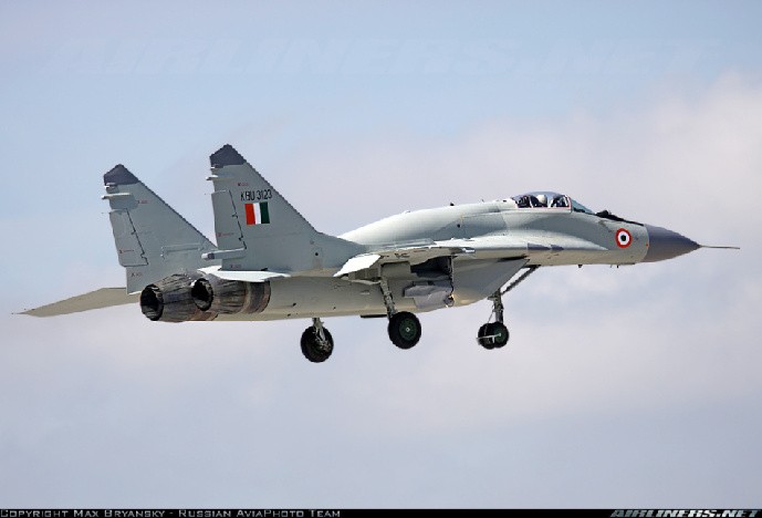 Máy bay chiến đấu MiG-29UPG của Không quân Ấn Độ.