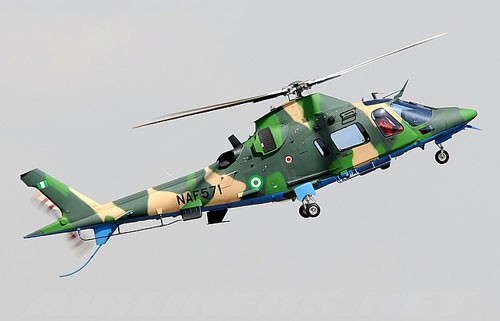 Máy bay trực thăng A-109 của Không quân Nigeria.