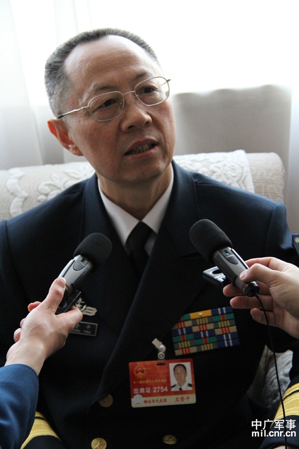 Đại biểu Nhân đại Toàn quốc Trung Quốc, Chính ủy Hạm đội Bắc Hải - Hải quân Trung Quốc, Trung tướng Vương Đăng Bình.
