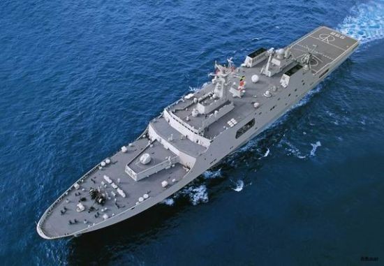 Tàu vận tải đổ bộ Type 071 Tỉnh Cương Sơn của Hạm đội Nam Hải - Hải quân Trung Quốc.