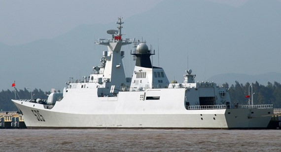 Tàu hộ tống 054A của Hải quân Trung Quốc.
