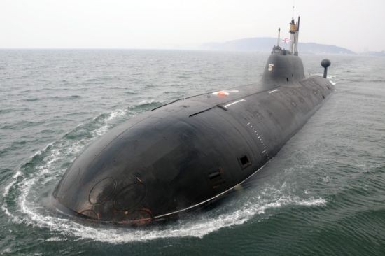 Tàu ngầm hạt nhân Chakra-II của Hải quân Ấn Độ.