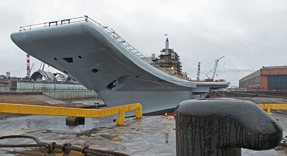 Tàu sân bay Gorshkov Nga đang cải tạo cho Ấn Độ.