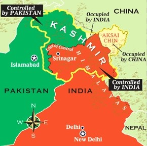 Khu vực Kashmir - tranh chấp giữa Ấn Độ và Pakistan.