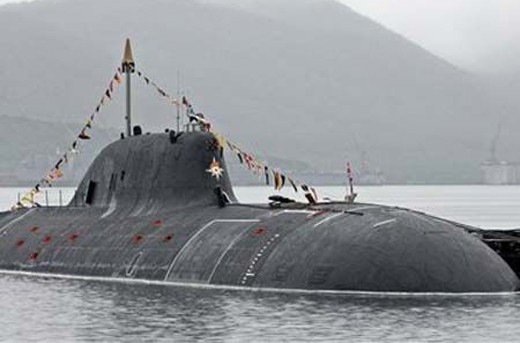 Tàu ngầm hạt nhân INS Chakra của Hải quân Ấn Độ.