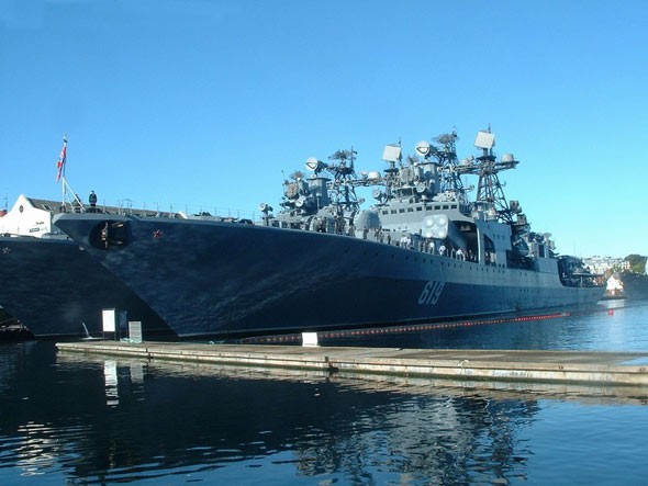 Tàu khu trục chống tàu ngầm Đô đốc Vinogradov của Hải quân Nga.