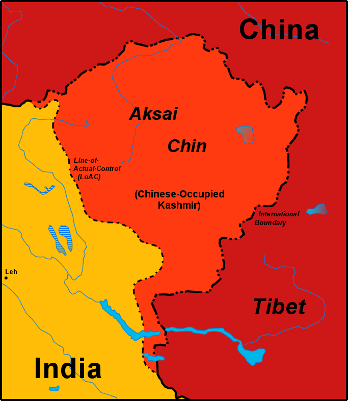 Khu vực Aksai Chin.