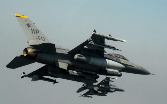 Máy bay chiến đấu F-16 của Quân đội Mỹ.