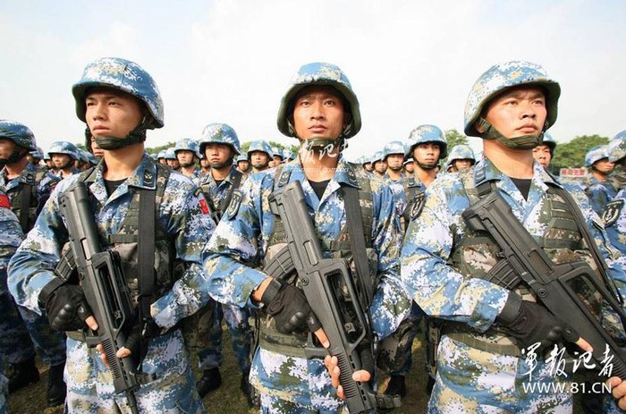 Lính thủy đánh bộ Trung Quốc.