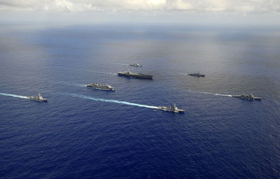 Hạm đội tàu sân bay Mỹ ở Tây Thái Bình Dương.