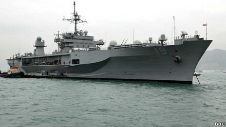 Tàu chiến Mỹ trên biển Đông (ảnh từ Internet).