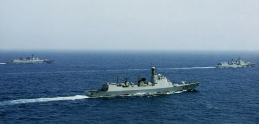 Biên đội tàu chiến Trung Quốc.