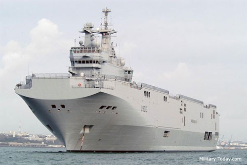 Tàu tấn công đổ bộ lớp Mistral do Pháp sản xuất, Nga đặt mua 2 chiếc và sẽ triển khai 1 chiếc cho Hạm đội Thái Bình Dương.