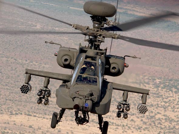 Máy bay trực thăng Apache của hãng Boeing, Mỹ.