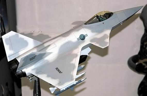 Mô hình máy bay chiến đấu thế hệ thứ năm KFX200 của Hàn Quốc.