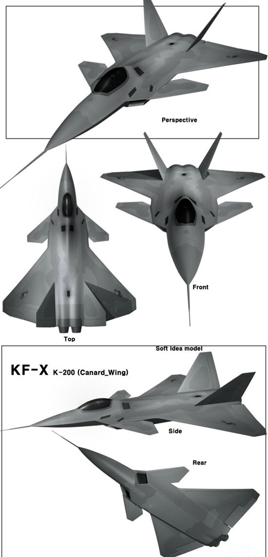 Mô hình máy bay chiến đấu KFX của Hàn Quốc.