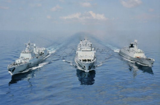 Biên đội tàu chiến của Hải quân Trung Quốc.