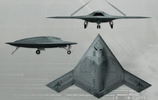 Đến năm 2020, Mỹ sẽ chuyển 60% tàu chiến tới khu vực Thái Bình Dương. Trong hình là máy bay không người lái X-47B dự kiến sẽ triển khai cho tàu sân bay Mỹ.