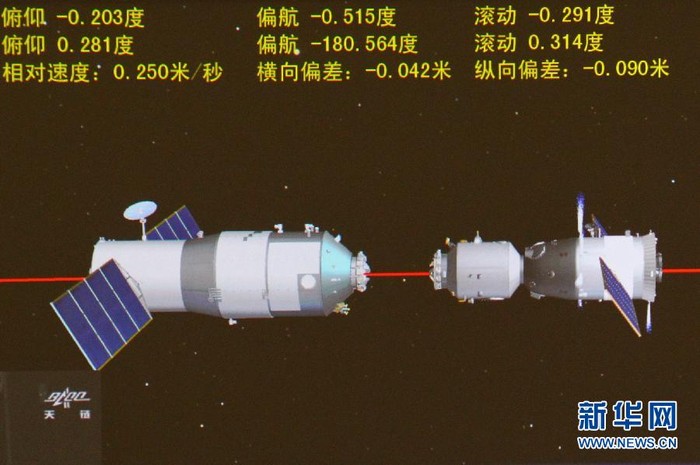 Ngày 24/6, tàu vũ trụ Thần Châu 9 và Thiên Cung 1 tự động tách ra thành công.